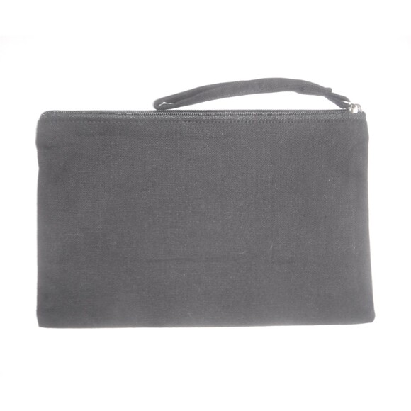Black Canvas Make-up / Toiletry Bag w/ Wristlet - Picture 3 of 3